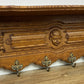 Coat Rack Vintage French Oak Wall Mounted 6 Hooks Carved Rack Hanger LOT 6304