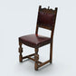 8 Old Charm Dining Chairs Studded Leather Upholstery Light Oak FREE UK Delivery*