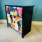 Muti-coloured Cabinet with Drawer and Cupboard