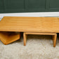 MCM Coffee Table with Nesting Table - Paperclip Design - 1970s Dutch? Oak or Ash