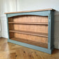 Vintage rustic solid pine green bookcase