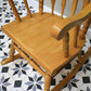 Rocking Chair Solid Wood with Exaggerated Slat Back and Turned Spindles