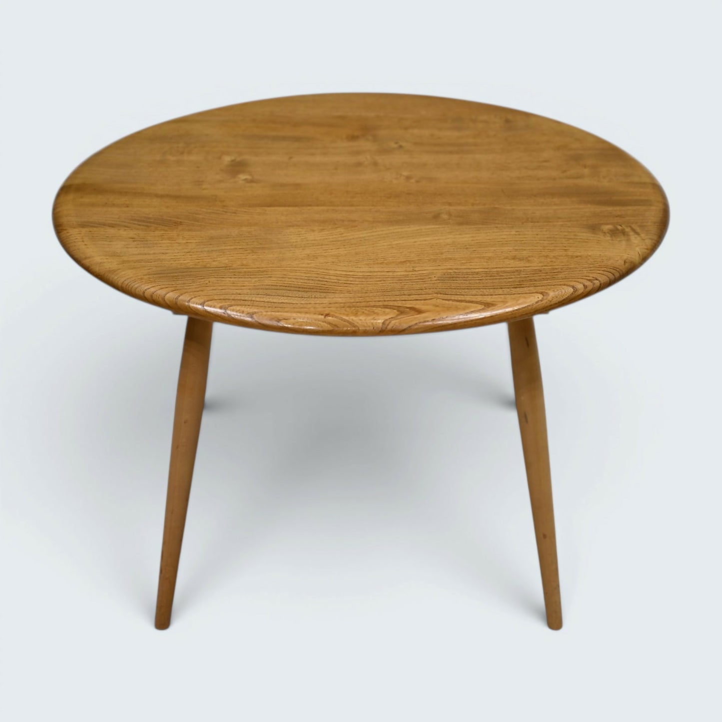 Ercol Large Round Coffee Table 1970s Retro Light Finish 74.5cm FREE UK Delivery