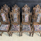 Set 8 French Carved Oak Dining Chairs