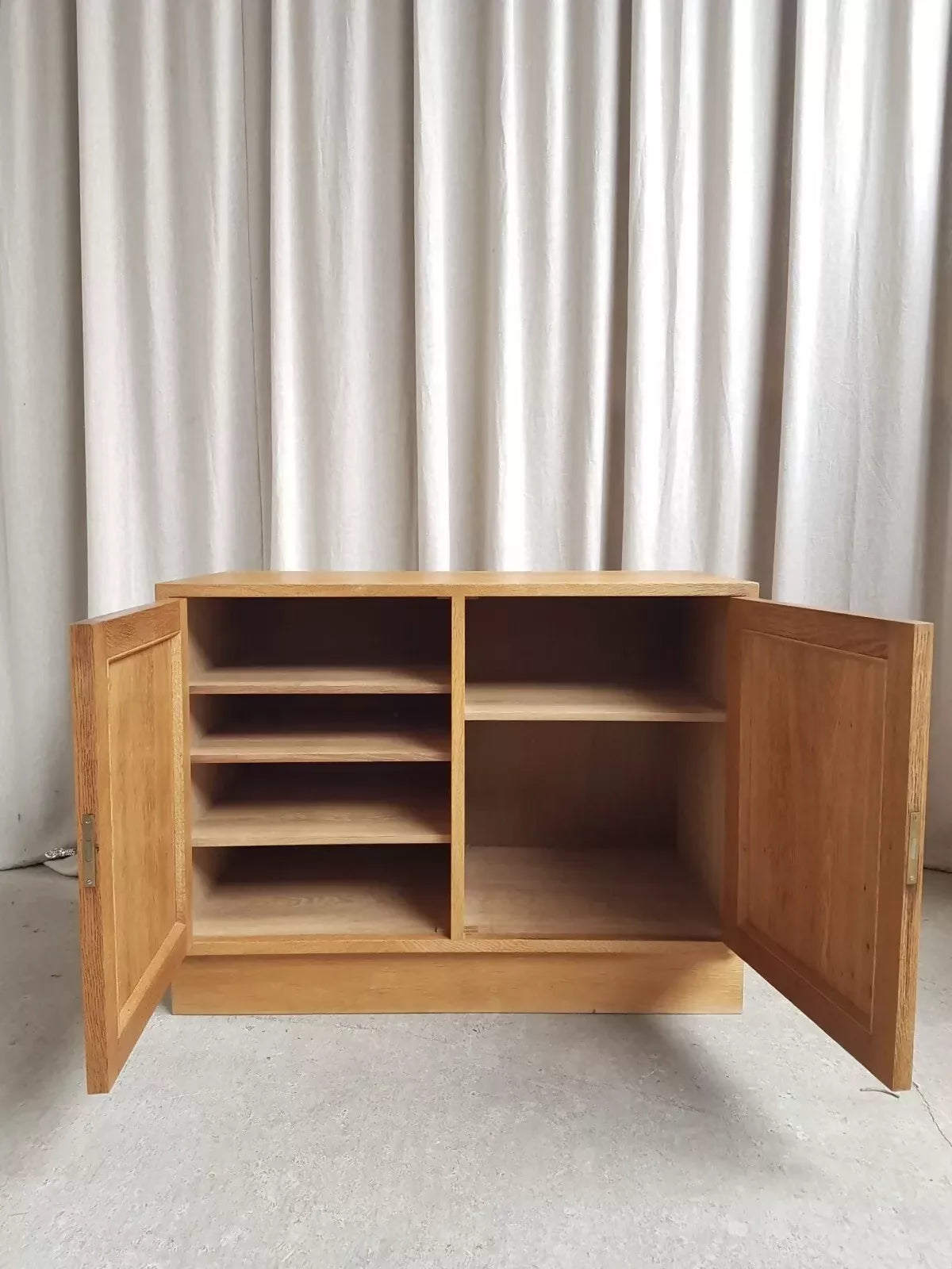 Vintage Mid Century Danish Oak Compact Sideboard Media Cabinet Scahdi Retro R516