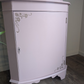 Upcycled pink corner display cabinet R09041 6