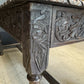 19th Century Carved Oak Table having drawers