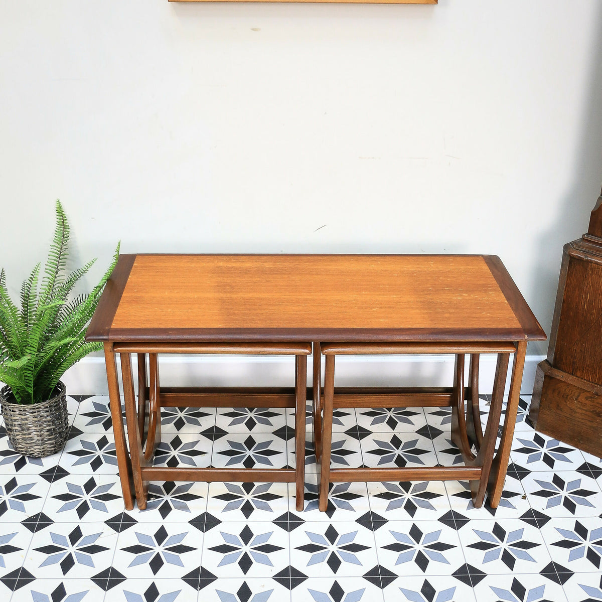 G Plan Fresco Nesting Coffee Tables in Teak and Afromosia Mid Century