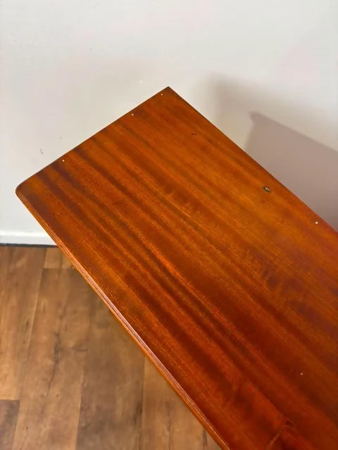 Mid-Century Glazed Teak Bookcase Cabinet
