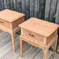 Stag minstrel bedside tables/ Pair vintage retro bedside cabinets/ weathered wood bedside tables/Stag bedroom furniture