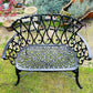 Black Vintage Love Seat Patio Set finished in Black