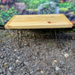 Wooden table with Silver Hairpin Legs