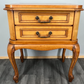 Bedside Table Vintage French Louis XVI Nightstand 2 Drawers Cabinet LOT 3586