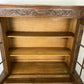 Bookcase Vintage French Oak Glazed Display Cabinet Carved Sideboard LOT 6257