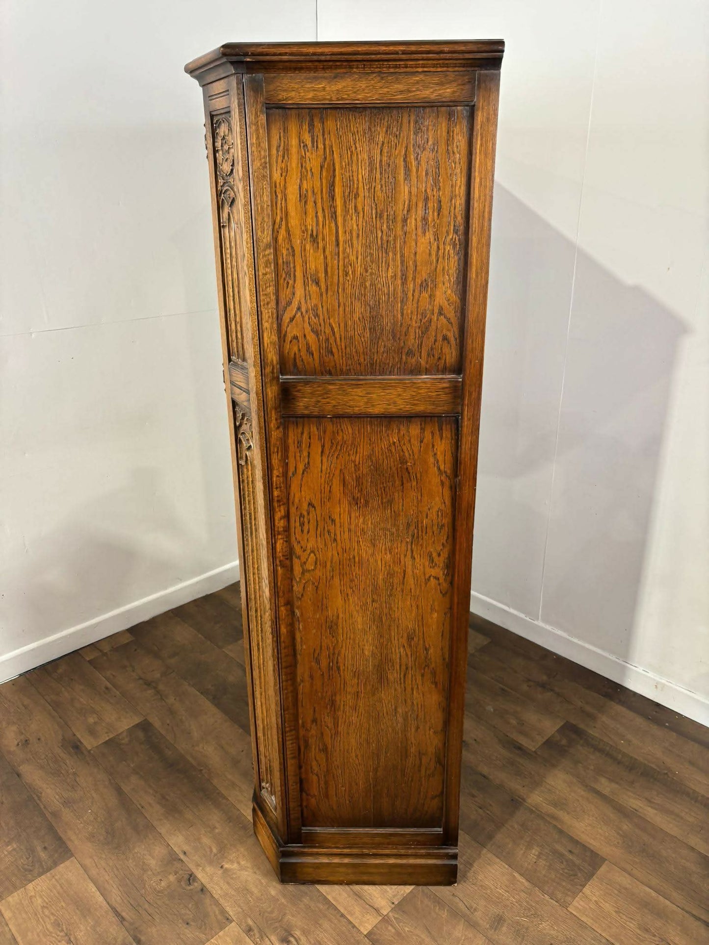 Vintage Oak Priory Style Double Wardrobe