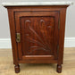 Bedside Table Antique French Style Marble Top Walnut Cabinet Nightstand LOT 6237