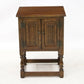 Old Charm Pedestal Cabinet Cupboard Linenfold Doors Tudor Brown FREE DELIVERY. SBR9087/0805D