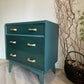 Mid Century Chest Of Drawers, Green and Teal