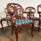 Set of Six Reproduction French Style Mahogany Dining Chairs