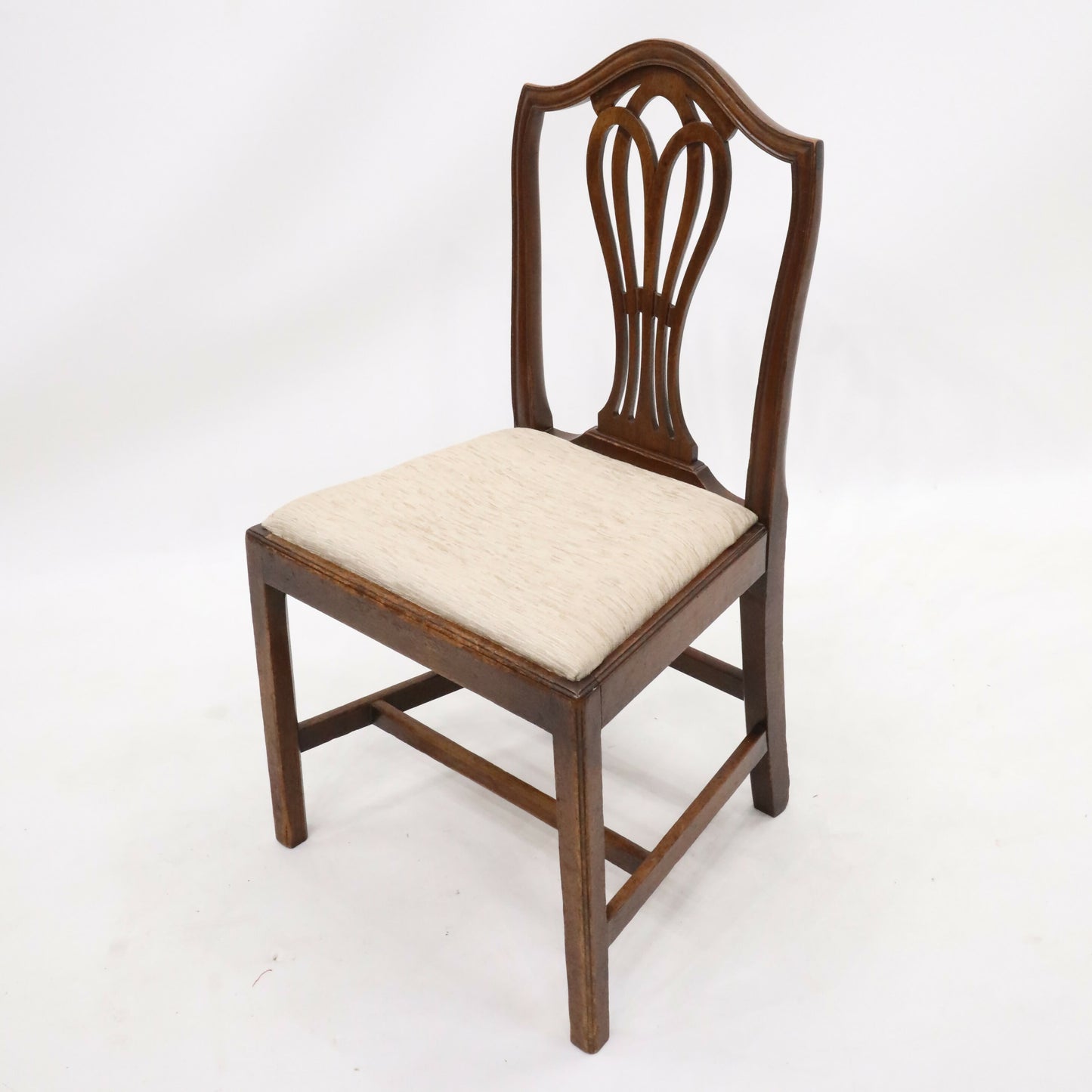 2 Oak Georgian Dining Hall Bedroom Chairs Drop In Seat FREE UK Delivery. SBR9572/1909D
