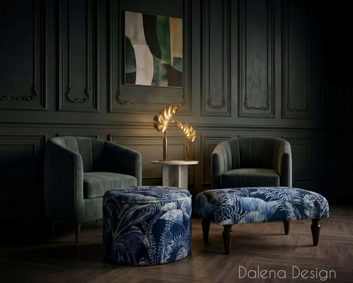 Clarke & Clarke Majorelle Footstool