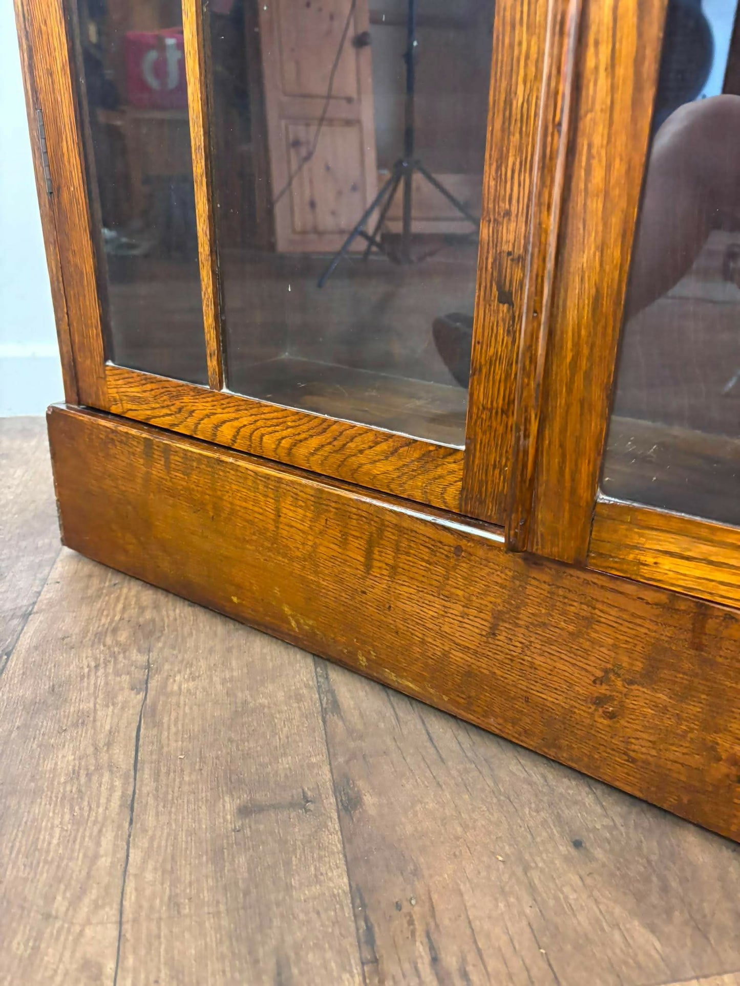 Arts & Crafts / Liberty & Co. Influenced Oak Glazed Bookcase