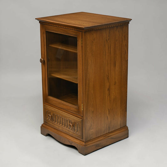 Ercol Hi Fi Cabinet Winchester Model 961 Glass Door Golden Dawn FREE UK Delivery