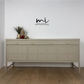 Refinished Large Neutral Vintage Nathan Sideboard with drinks cabinet - beige, cream, cocktail cabinet, tv stand, media unit, retro nude