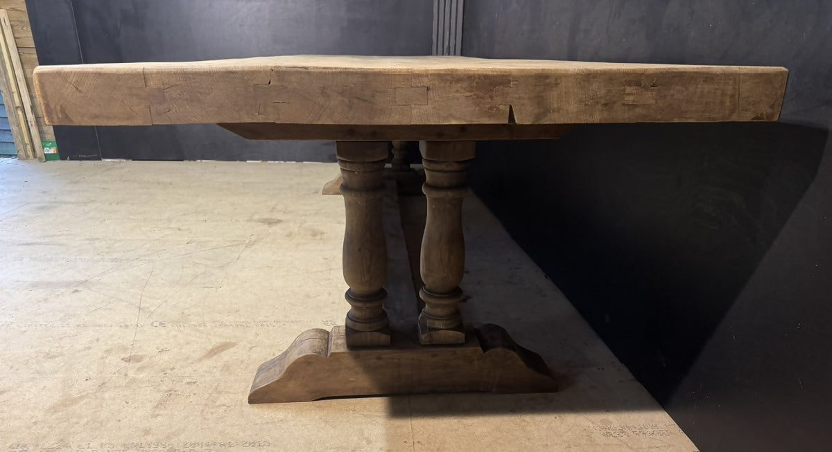 Incredible Huge 3.2 x 1 Meter Oak Farmhouse Dining Table