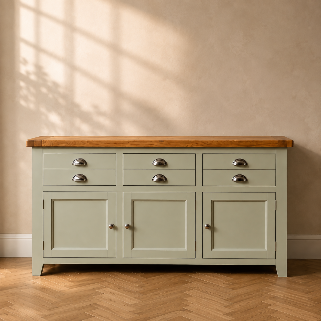 Large Oak Green Sideboard | Vert De Terre