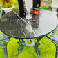 Cast Iron and Marble Garden Furniture Patio Set