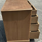 Antique Victorian Pine Kneehole Writing Office Desk With Central Cupboard