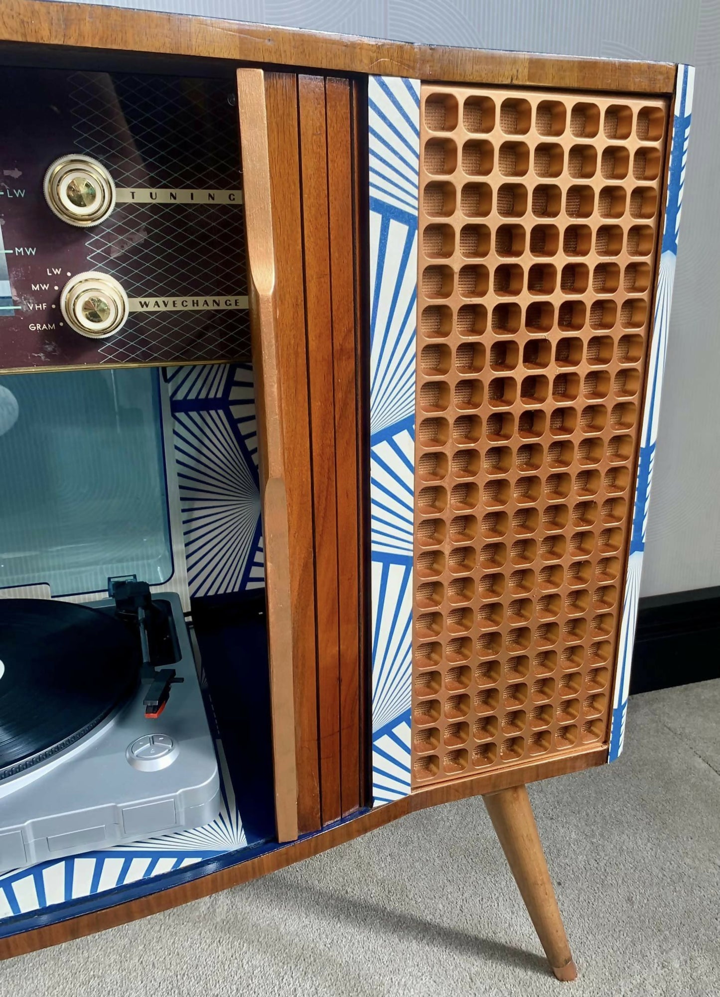 SOLD - Upcycled Retro Decca Radiogram Unit