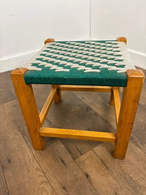 Vintage Oak Framed Stool