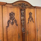 Wardrobe Vintage French Style Four Door Carved Armoire Cabinet LOT 6147