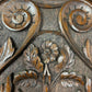 Antique Heavily Carved Oak Corner Cabinet