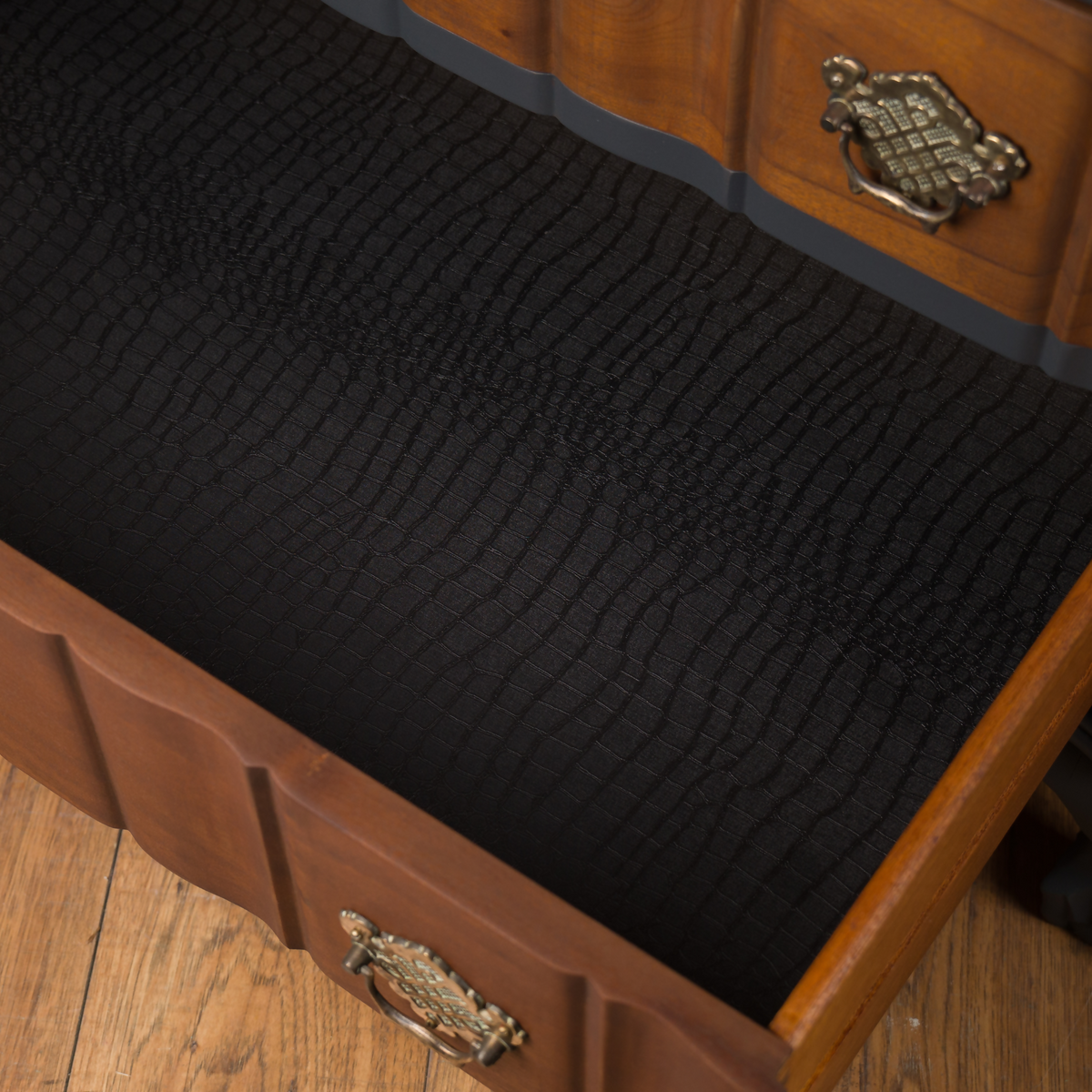 Upcycled Vintage Chest of Drawers | Black & Walnut | South African Furniture