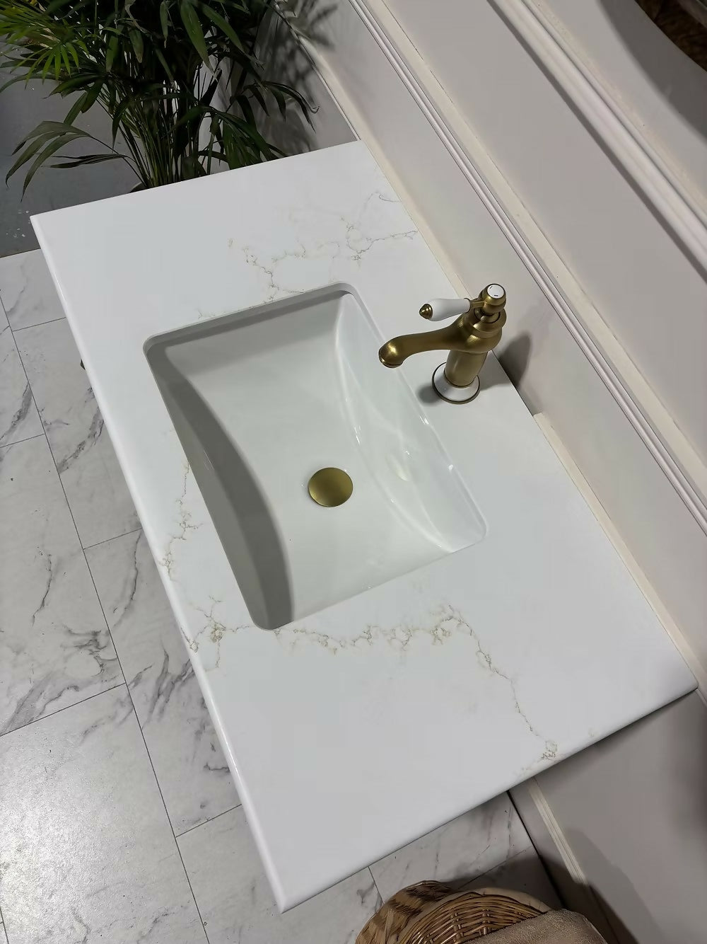 Vintage Oak Bathroom Vanity Unit