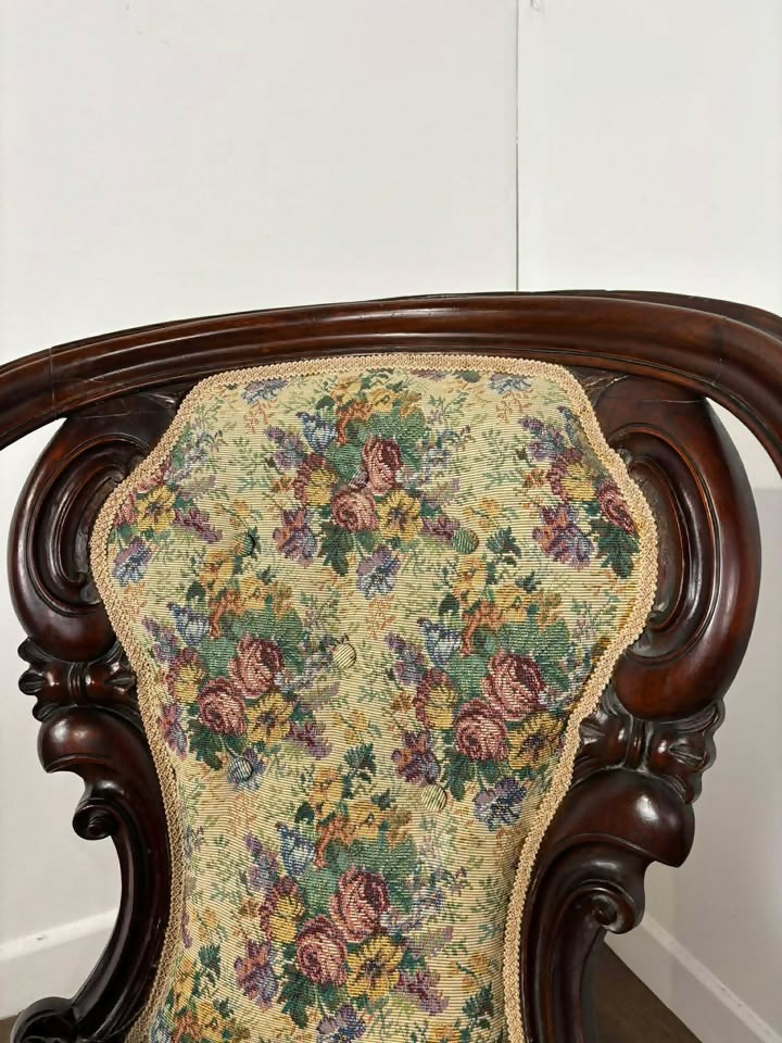 Victorian Mahogany Nursing Chair