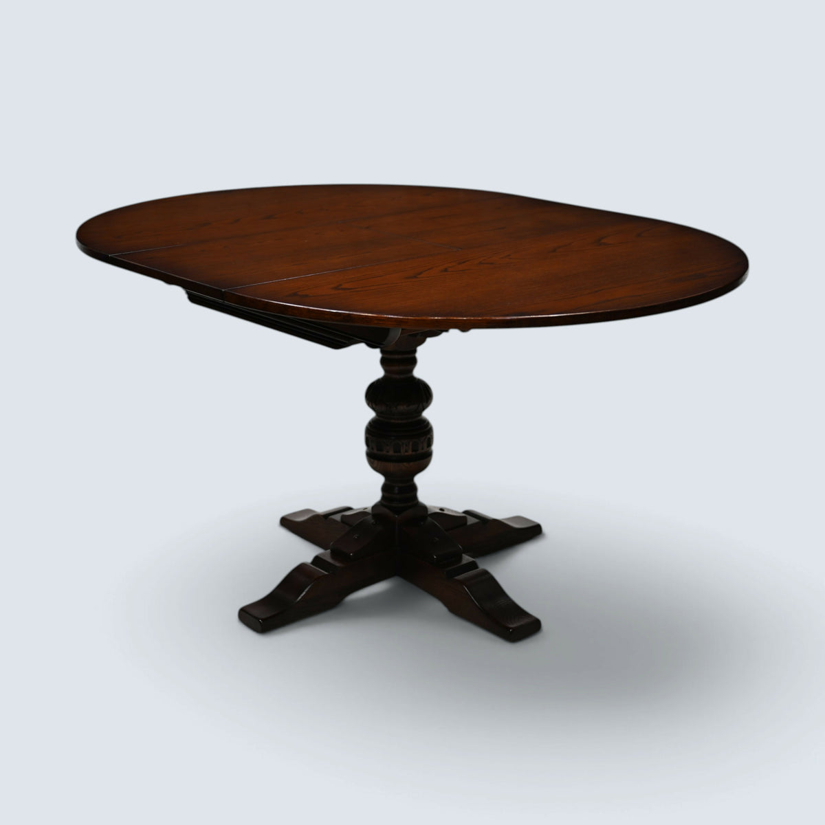 Old Charm Hunsdon Extending Pedestal Dining Table Tudor Brown FREE UK Delivery*