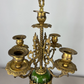 Mantel Clock Set Antique French Garniture Porcelain Bronze Candelabras LOT 3620