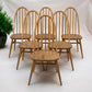6 Ercol Dining Chairs Windsor Quaker Light Finish Vintage 1970s FREE UK Delivery