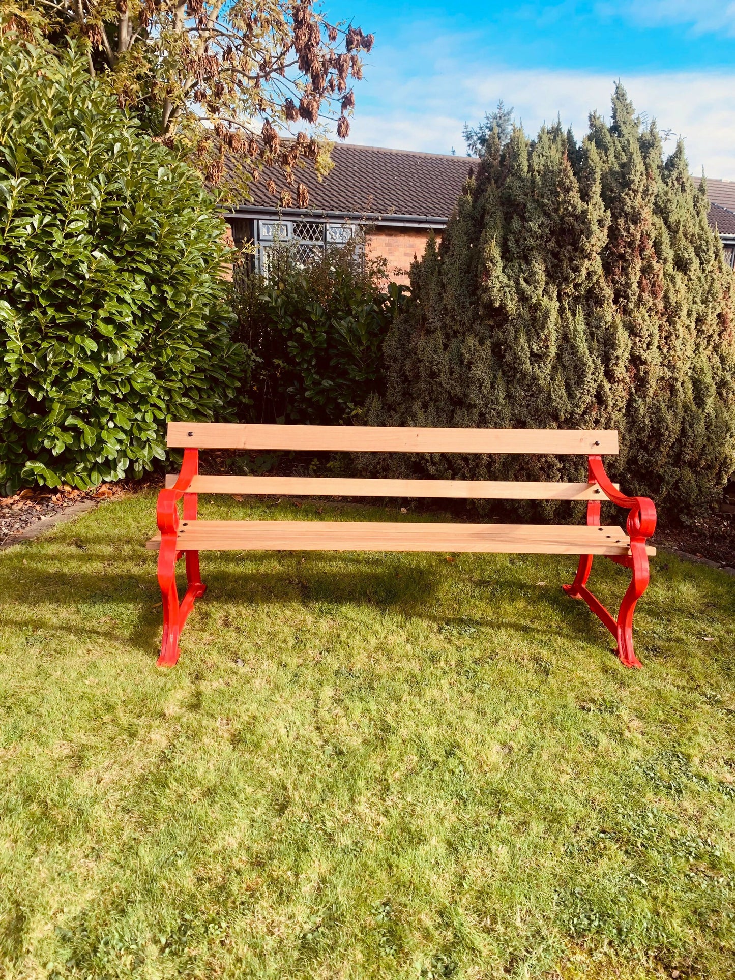 Fully Restored Cast Iron Garden Bench Seat Chair Patio