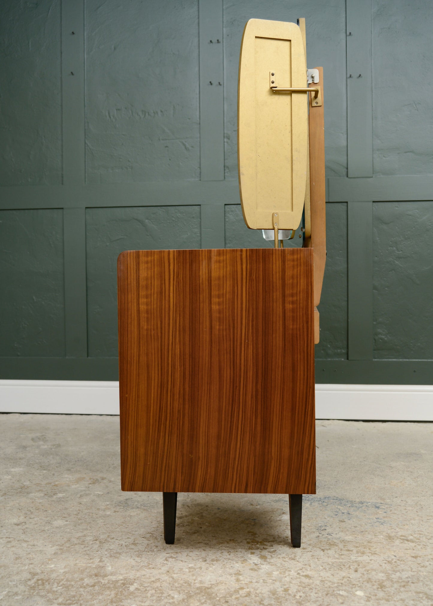 Mid Century Teak Dressing Table with Mirrors - Lebus Link - 1960s