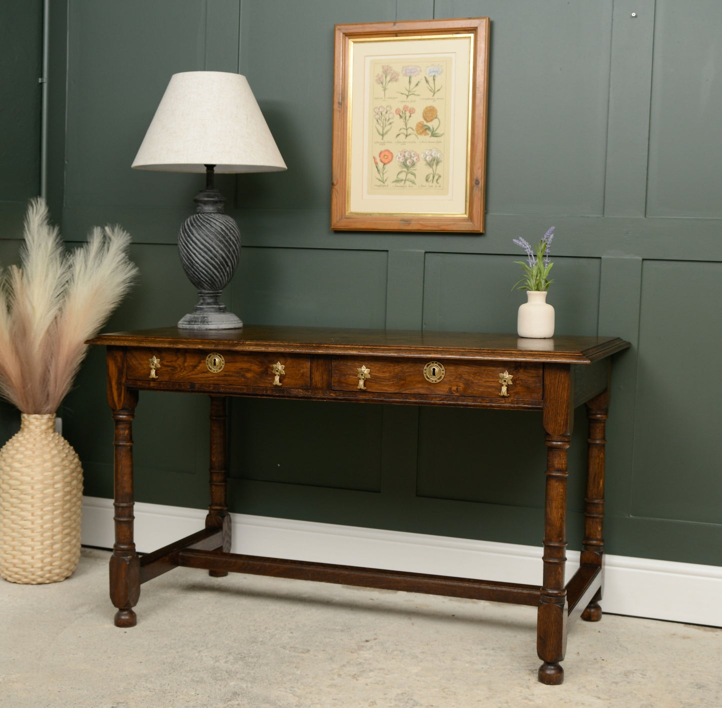 Solid Oak Console Table with Drawers - Bylaw Furniture