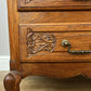 Chest of Drawers Vintage French Louis Oak 3 Drawers Carved Cabinet LOT 6253