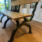 Heavy Cast Iron and Oak Garden Bench