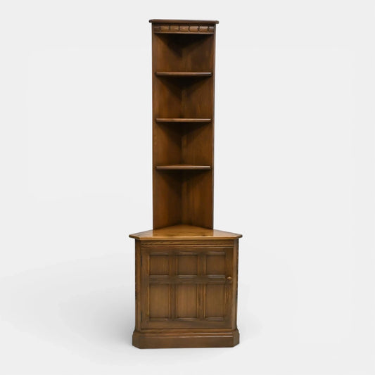 Ercol Corner Unit with Cupboard and Shelves Golden Dawn Mural FREE UK Delivery. SBR11039/1310E