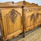 Sideboard Vintage French Louis Style Oak 4 Door Cupboard Carved Cabinet LOT 6362