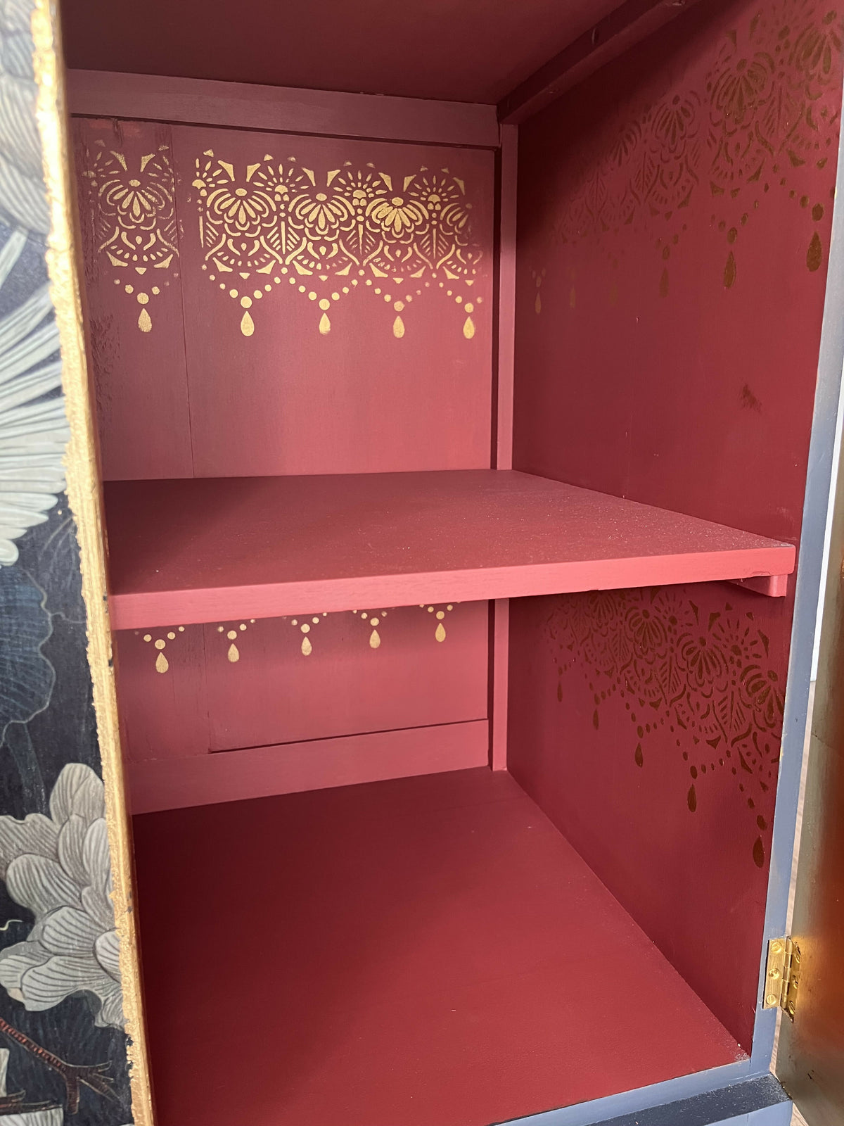 Hand Painted Drinks Cabinet